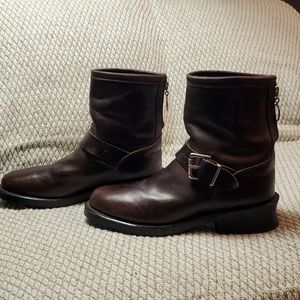 Code West brown leather motorcycle boots  sz 6